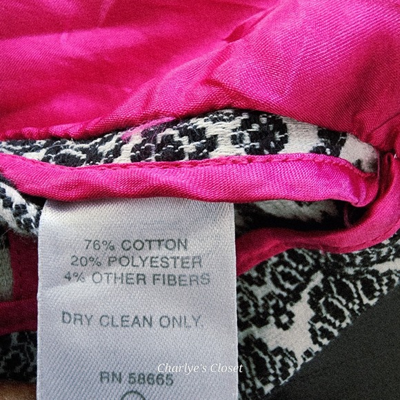 Classiques Entier Blk/Wht Artesian Print Jacket XL| Career Artsy Monochrome - Picture 2 of 3